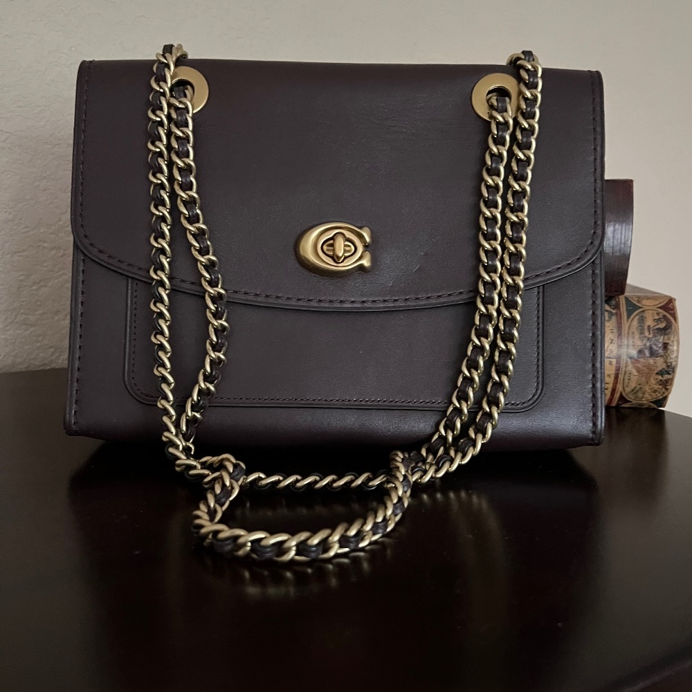 COACH Parker Crossbody Shoulder Leather Chain Bag